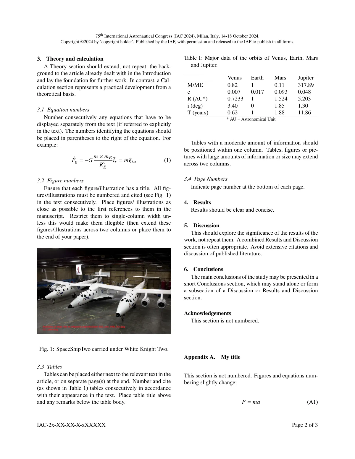 LaTeX-Vorlage Beitrag für den International Astronautical Congress, Seite 2 von 3