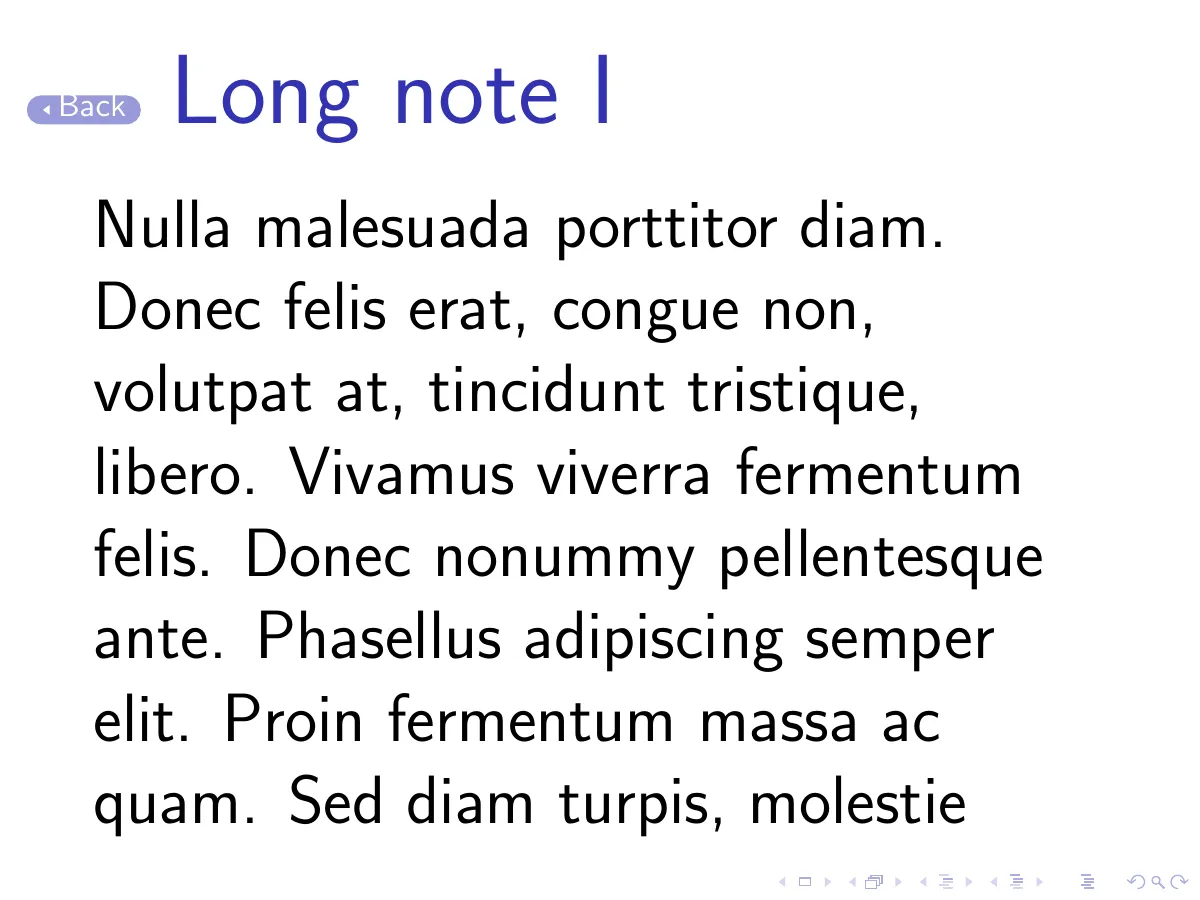 LaTeX-Vorlage Beamer-Anhangsnotizen mit langer Notiz, Seite 2 von 4