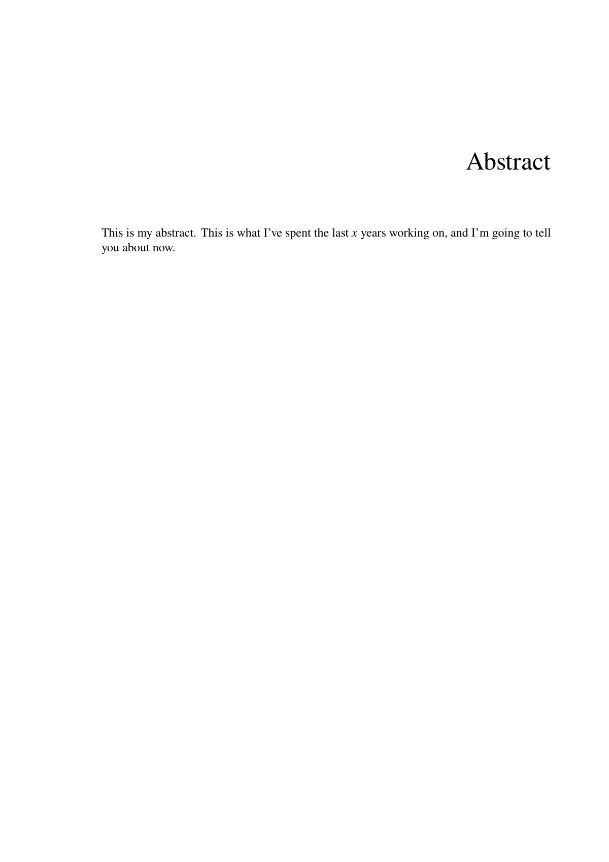 Modèle LaTeX Thèse de doctorat et MRes de la Macquarie University, page 5 sur 25