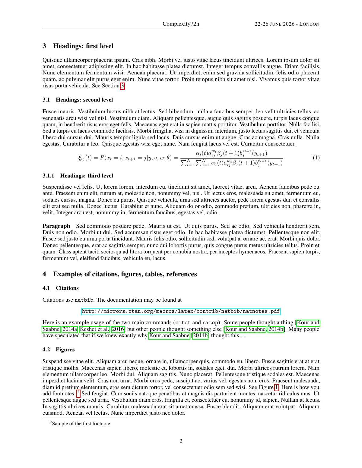 LaTeX-mallen Complexity72h preprint-artikel, sida 2 av 3