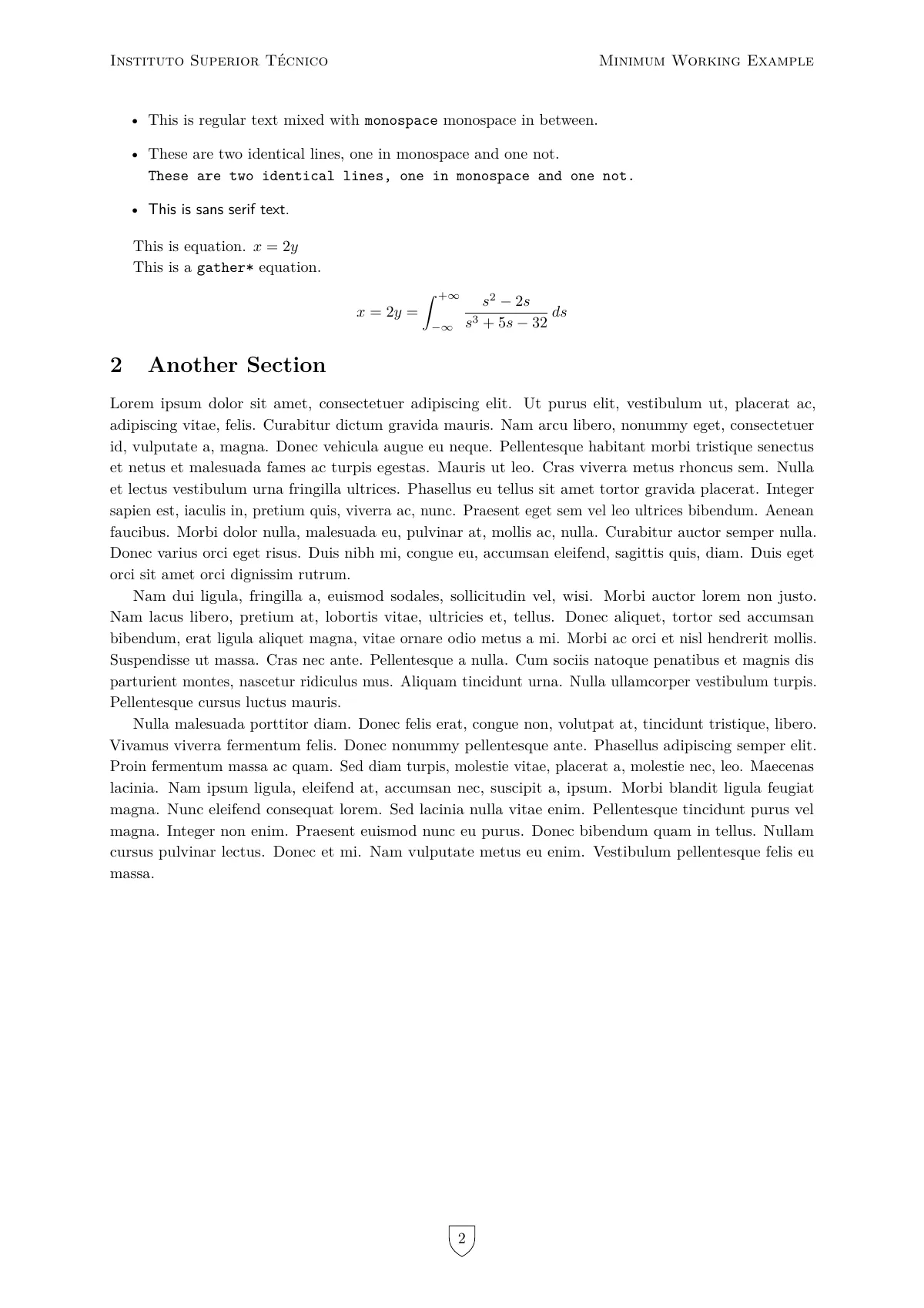 Instituto Superior Técnico report (unofficial) LaTeX template, page 2 of 2