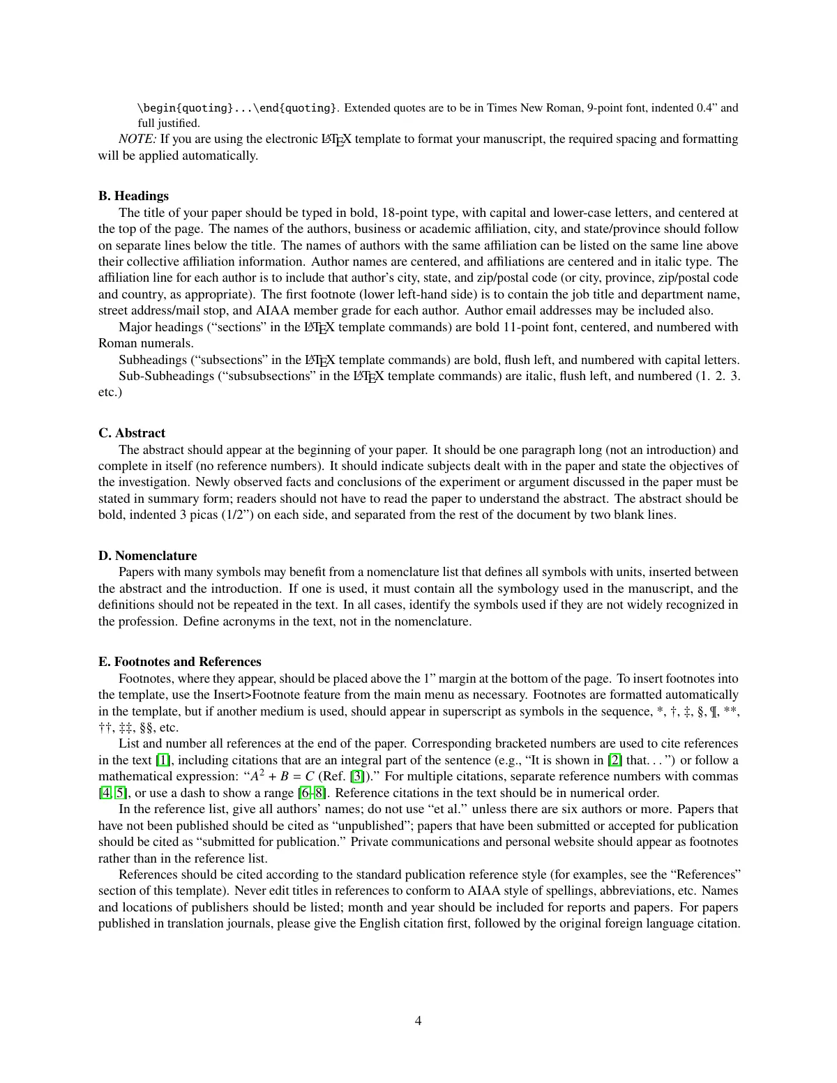 Plantilla de LaTeX Artículo de conferencia técnica AIAA, página 4 de 7