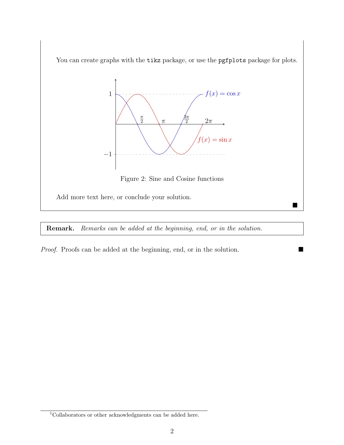 Math homework assignment LaTeX template, page 2 of 2