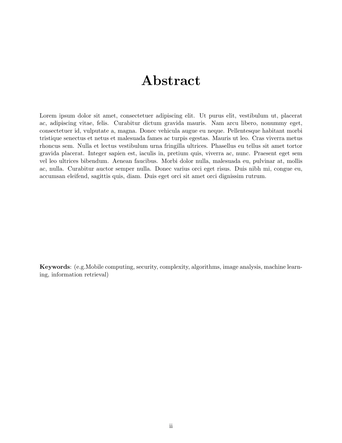 IIIT Delhi B.Tech project (BTP) report LaTeX template, page 3 of 11
