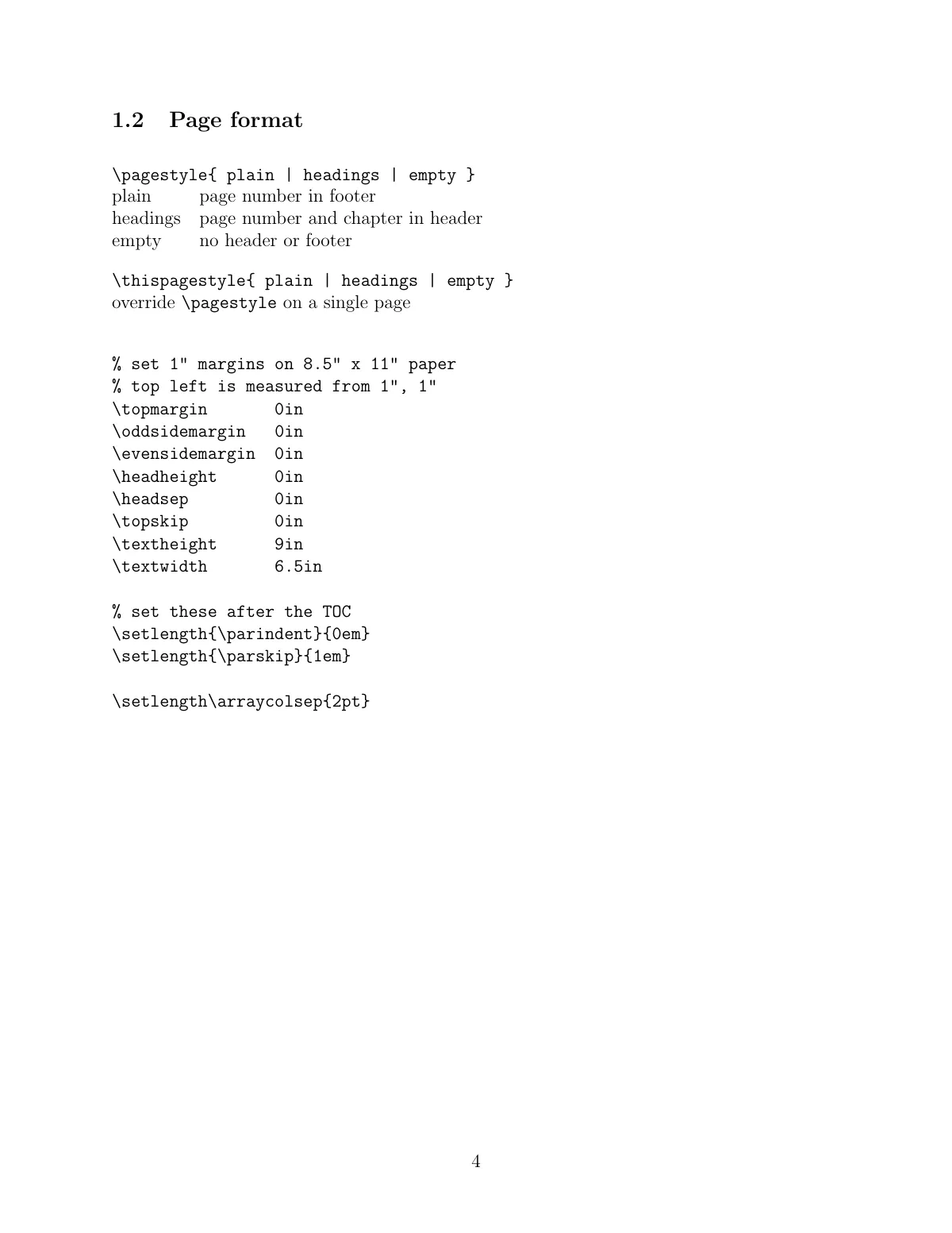 LaTeX quick reference guide LaTeX template, page 4 of 32
