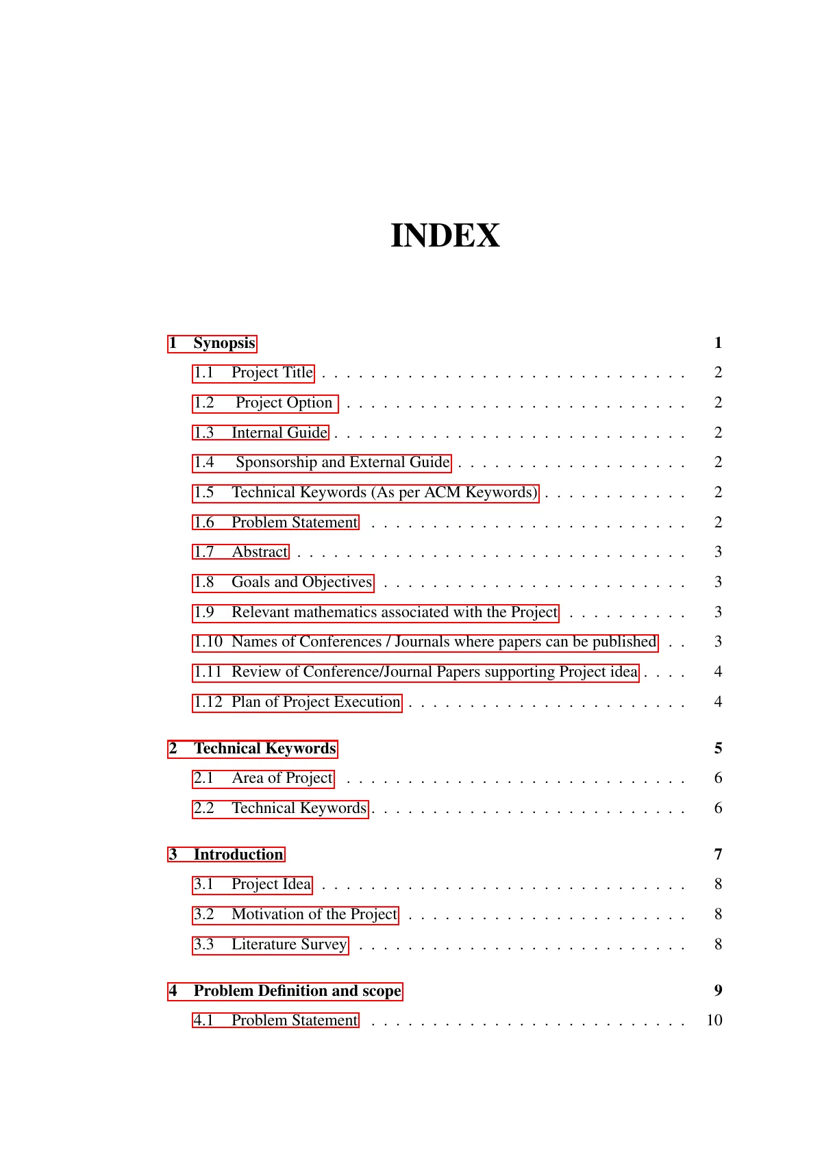 Savitribai Phule Pune University B.E. project report LaTeX template, page 5 of 50