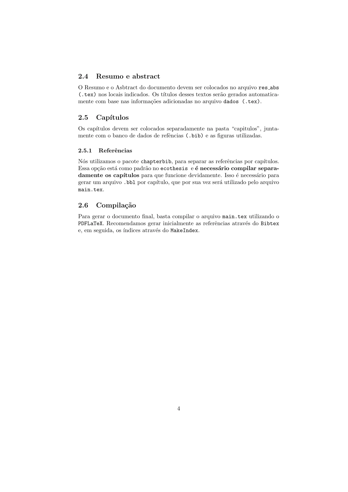 Universidade Federal de Viçosa thesis (ecothesis) LaTeX template, page 4 of 4