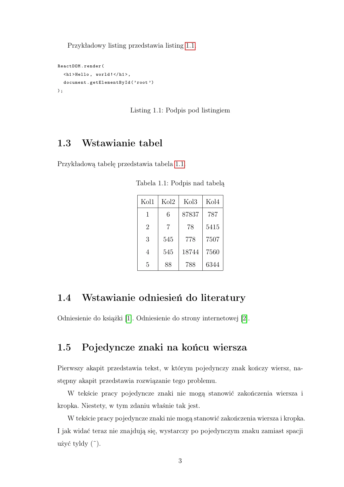 Łódź University of Technology FTIMS thesis, Polish LaTeX template, page 5 of 13