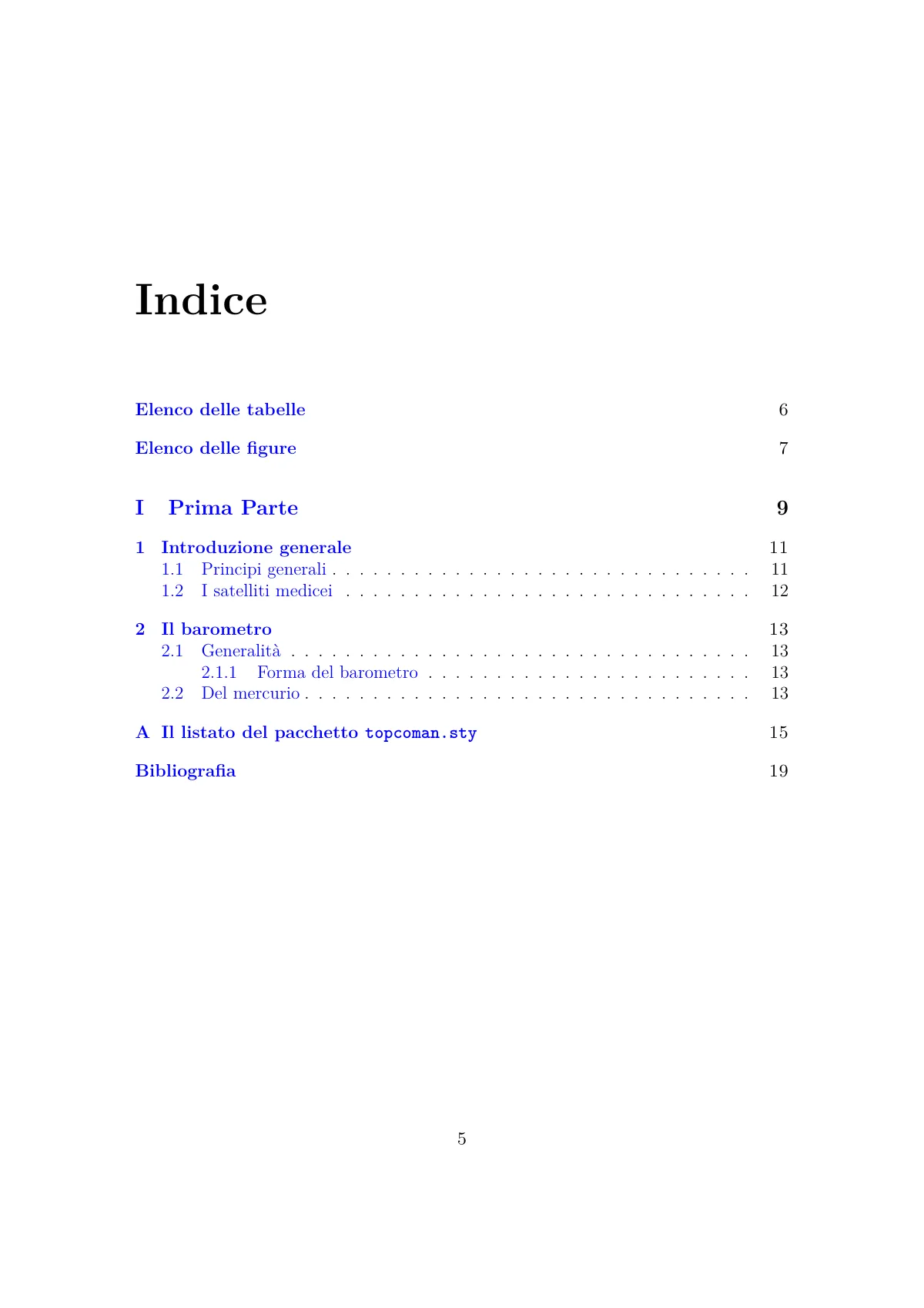 Italian bachelor's thesis (laurea triennale), toptesi LaTeX template, page 5 of 19