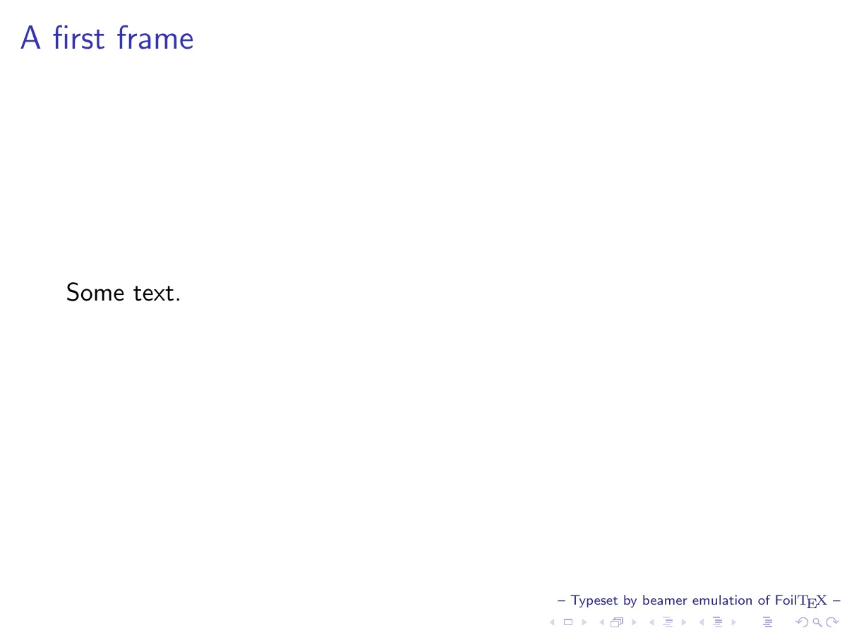 LaTeX-mallen Beamer-bilder som emulerar Foils (FoilTeX), sida 2 av 4