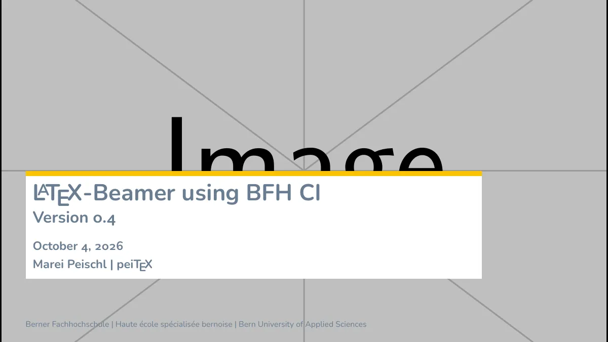 Bern University of Applied Sciences Beamer presentation LaTeX template, page 4 of 11