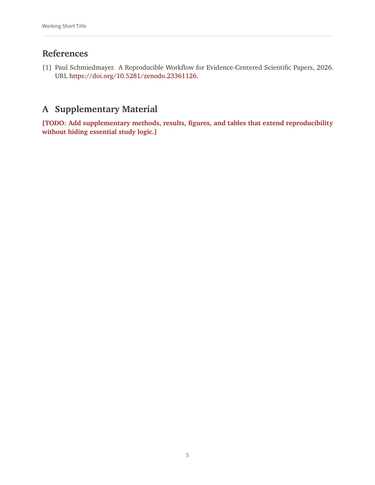 LaTeX-Vorlage Reproduzierbares wissenschaftliches Papier, Seite 5 von 5