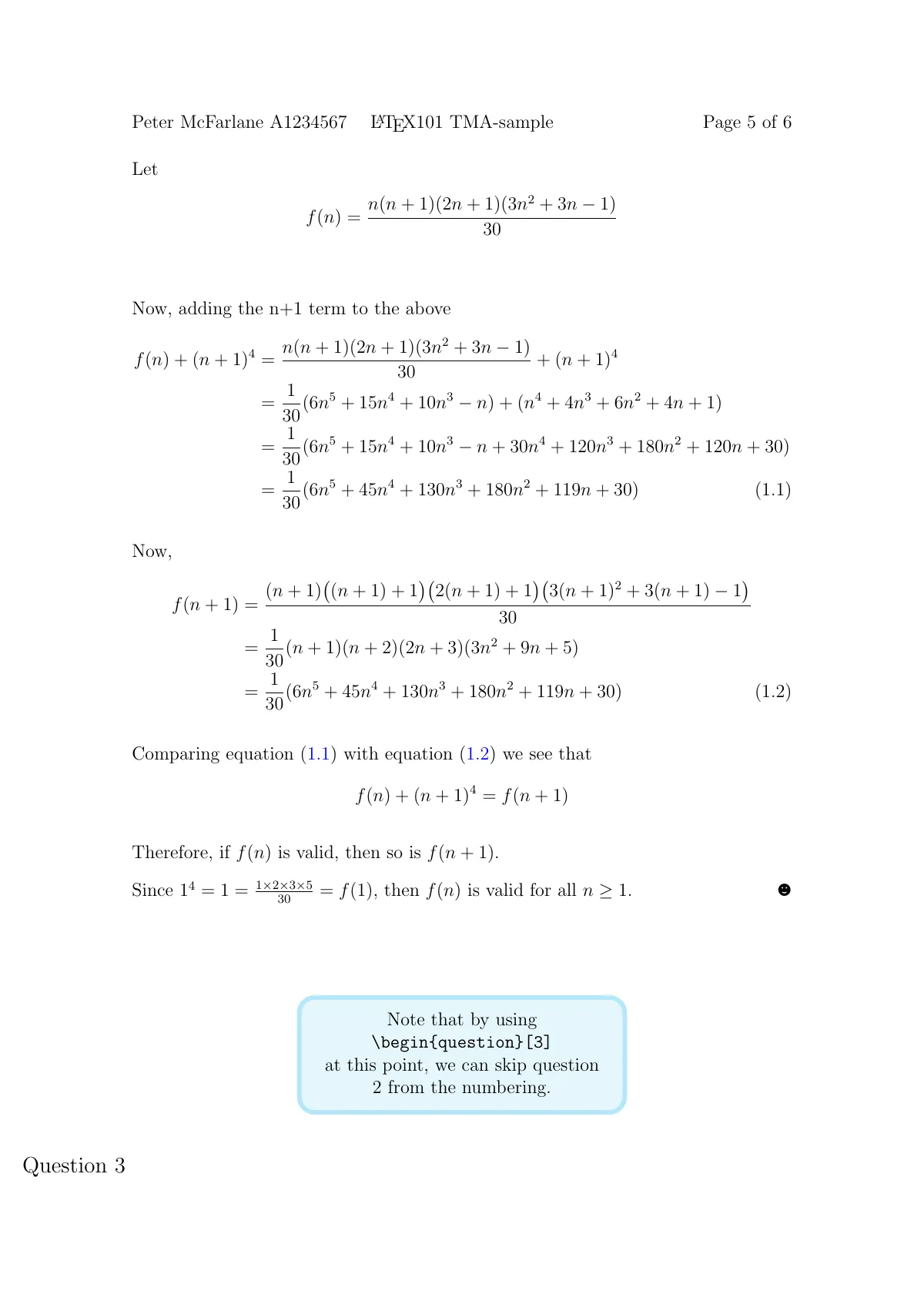 Open University tutor-marked assignment LaTeX template, page 5 of 6
