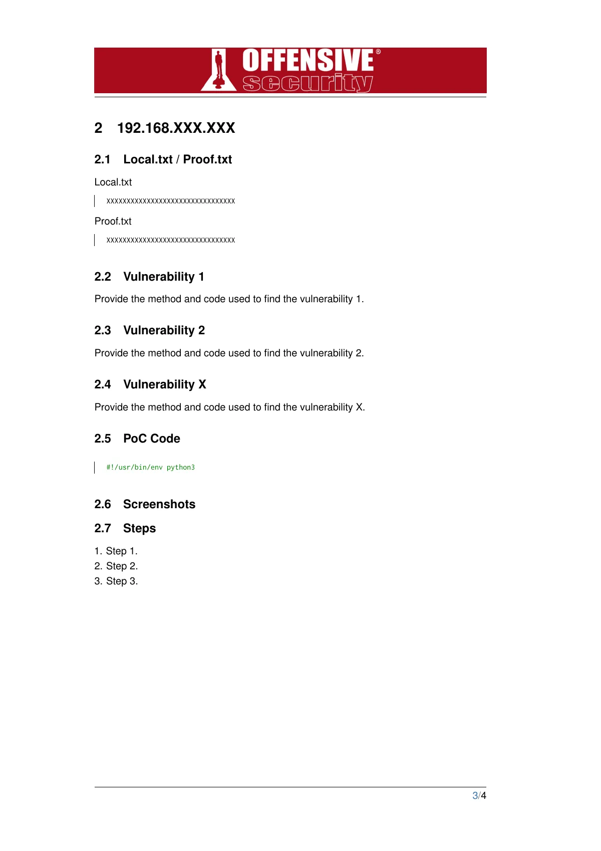 Offensive Security OSWE exam report LaTeX template, page 4 of 5