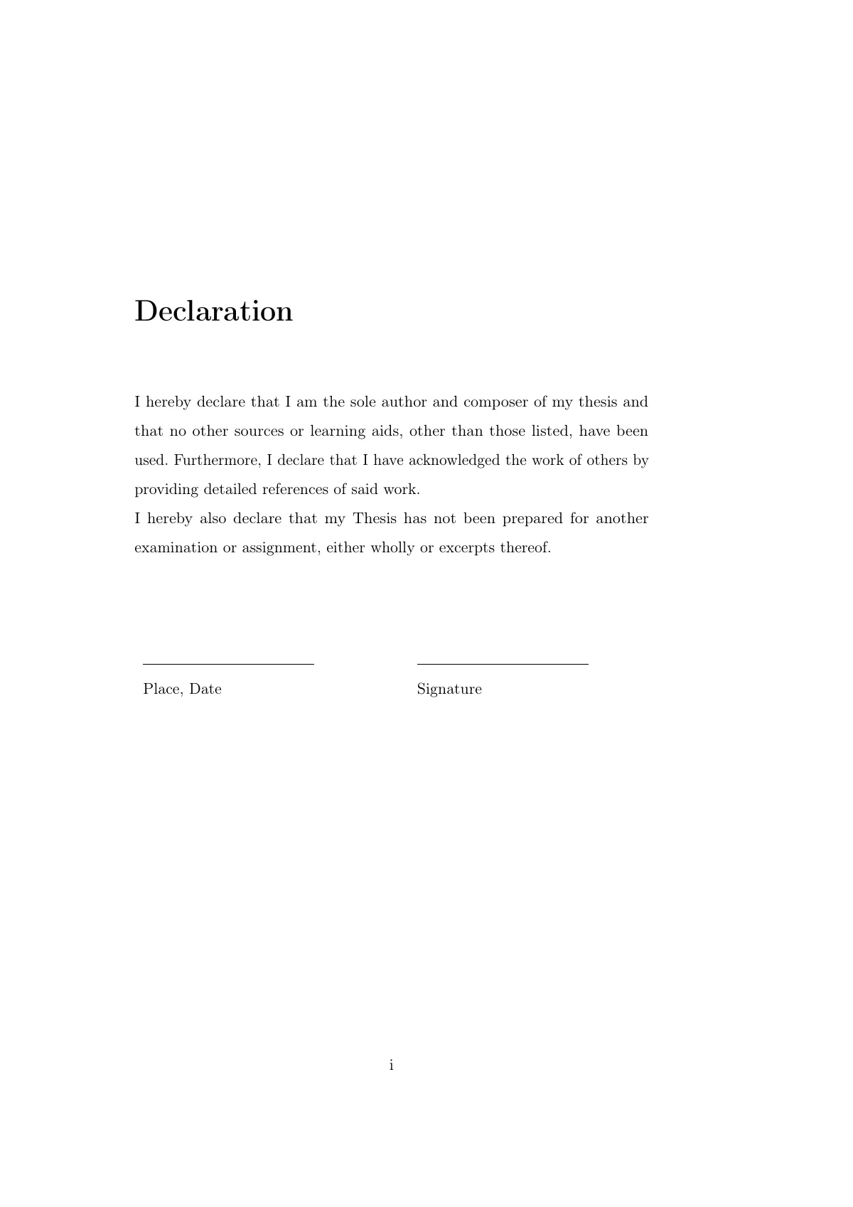LaTeX-Vorlage University of Freiburg bachelor's and master's thesis, Seite 5 von 30