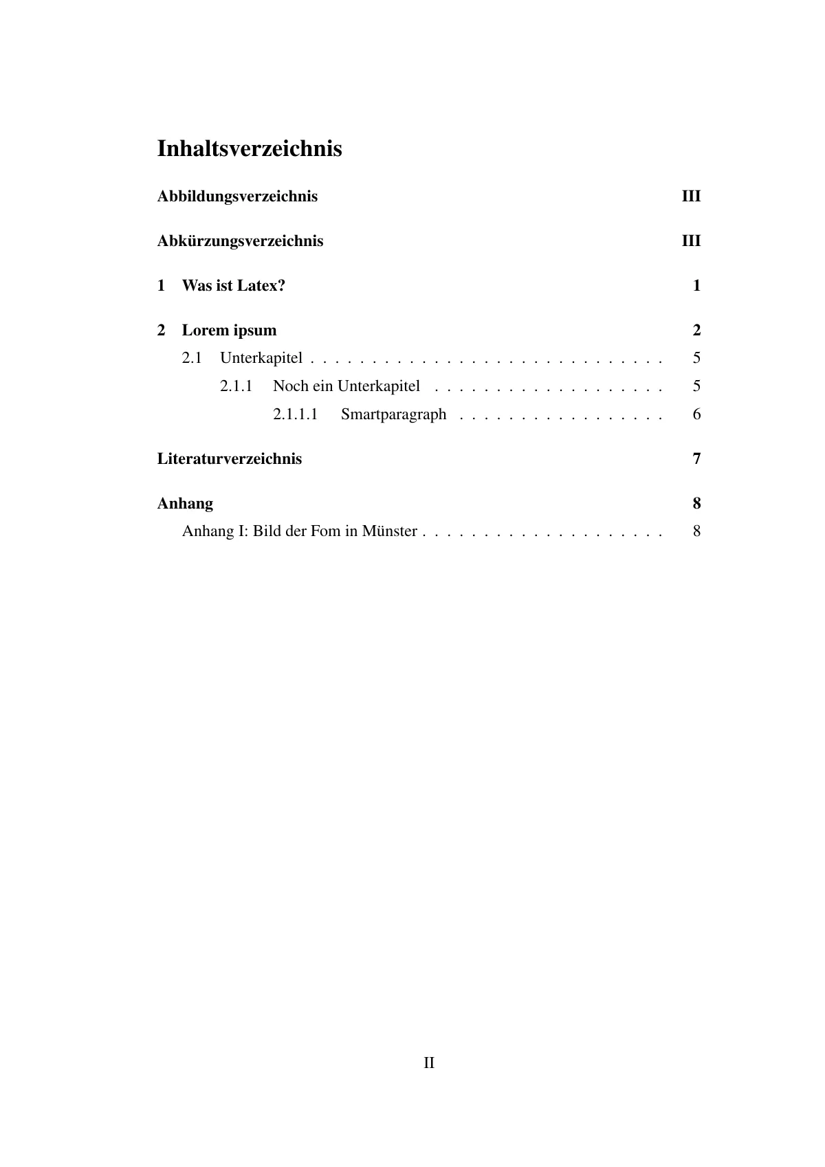 LaTeX-Vorlage Seminararbeit, FOM Hochschule, Seite 2 von 12