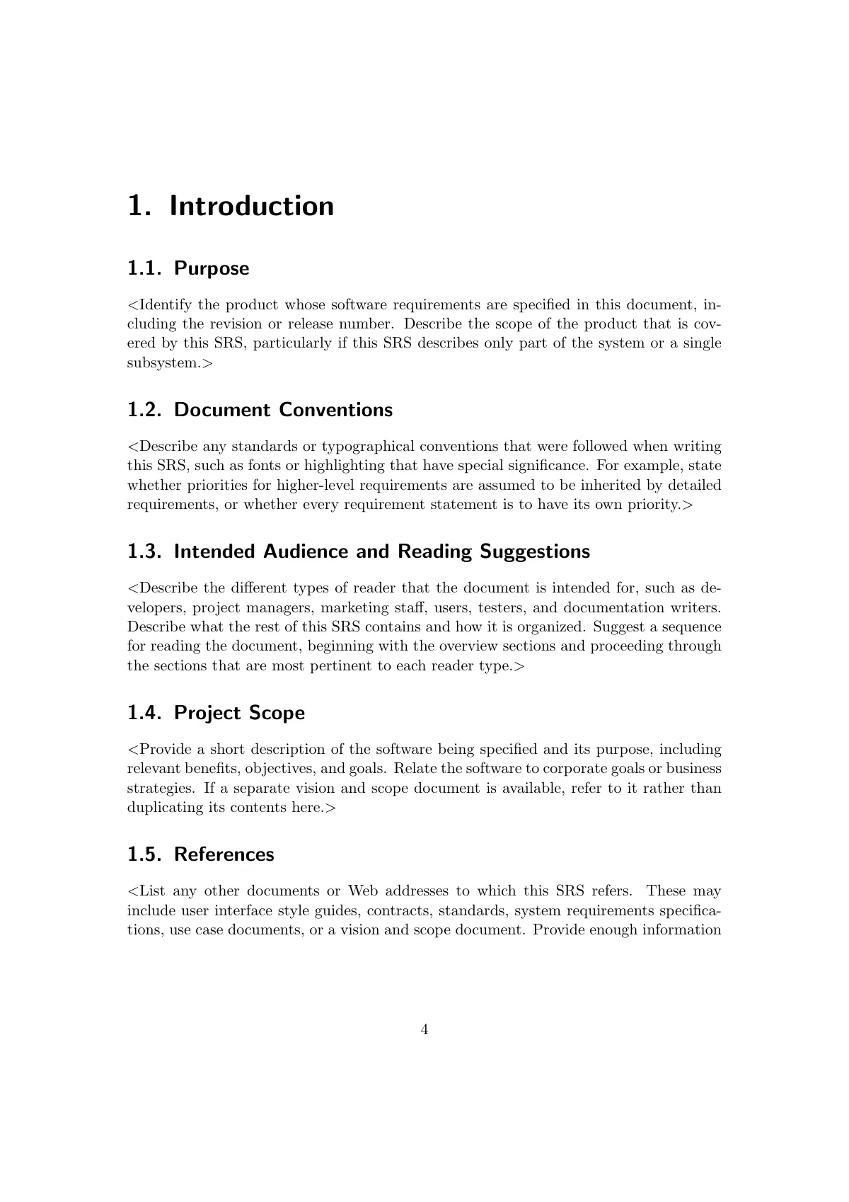 IEEE 29148 software requirements specification LaTeX template, page 5 of 17