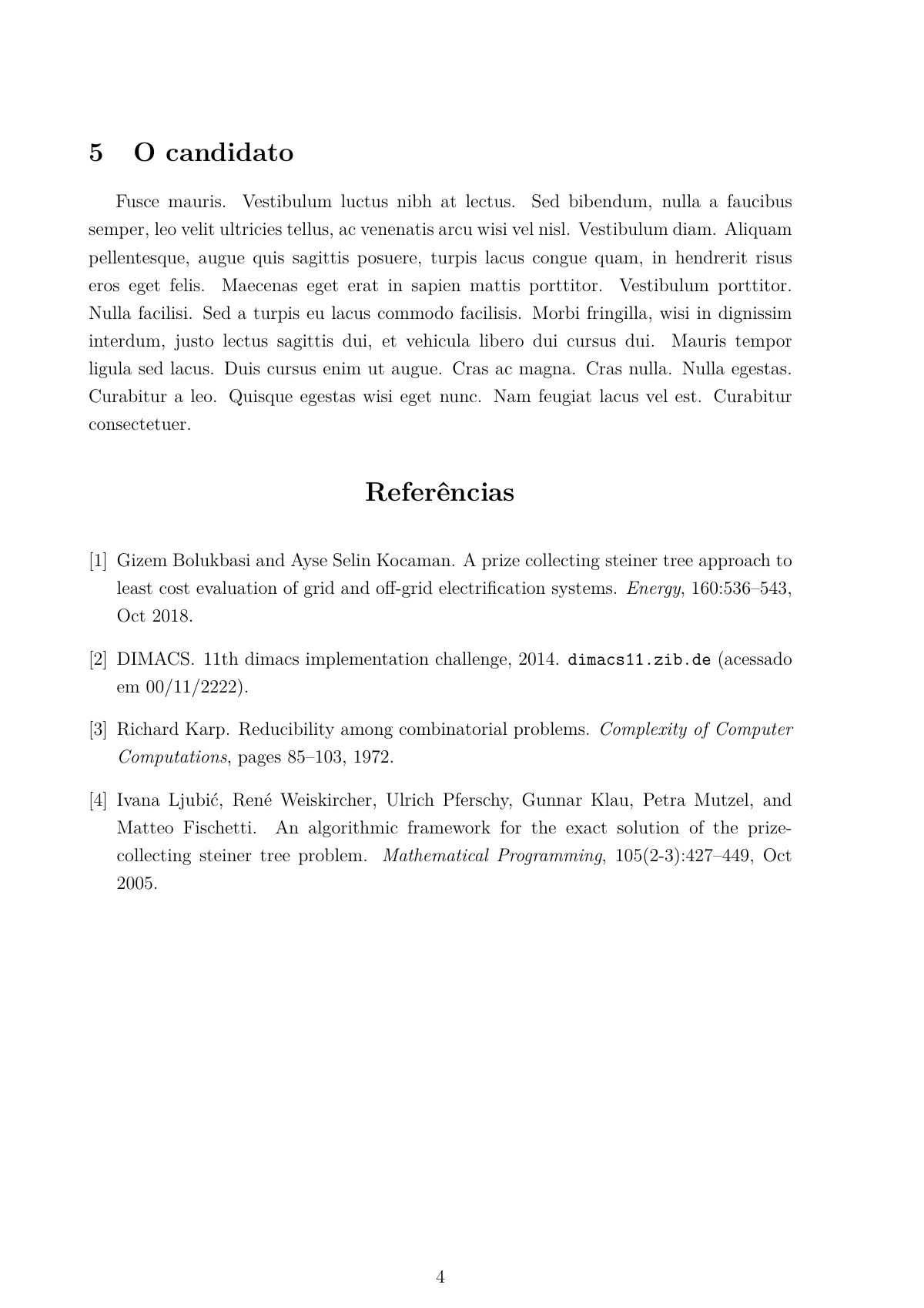 Plantilla de LaTeX Propuesta de proyecto de investigación en portugués, página 4 de 4