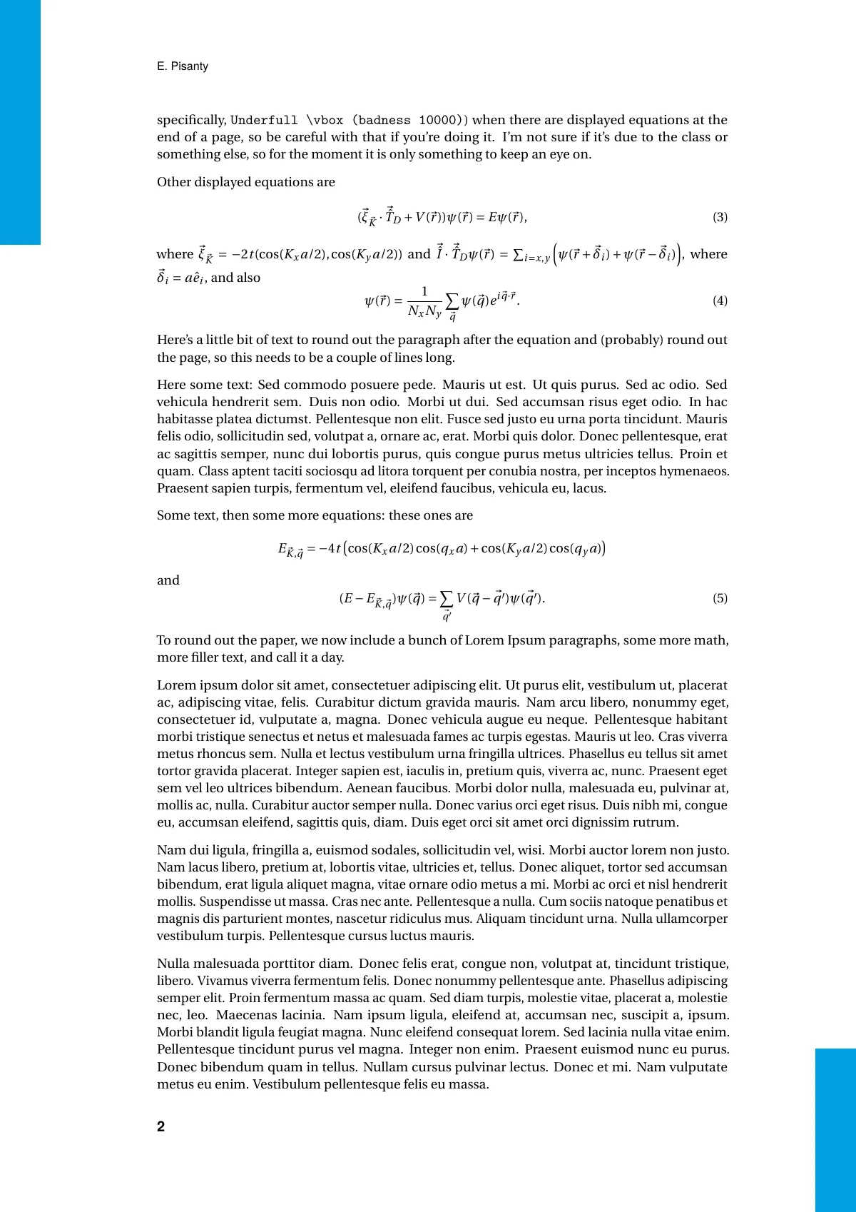 LaTeX-Vorlage Artikel mit benutzerdefinierter Typografie, Seite 2 von 4