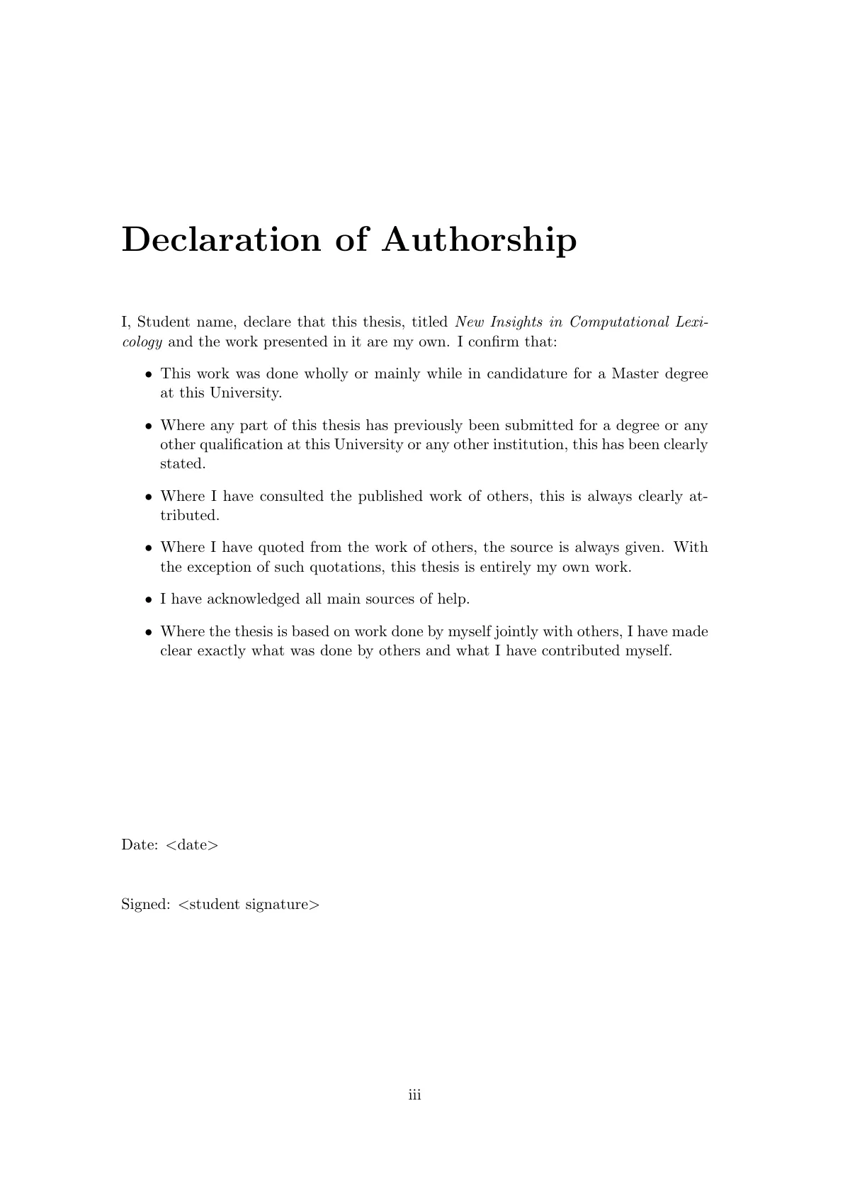 Vrije Universiteit Amsterdam CLTL MA thesis LaTeX template, page 5 of 27