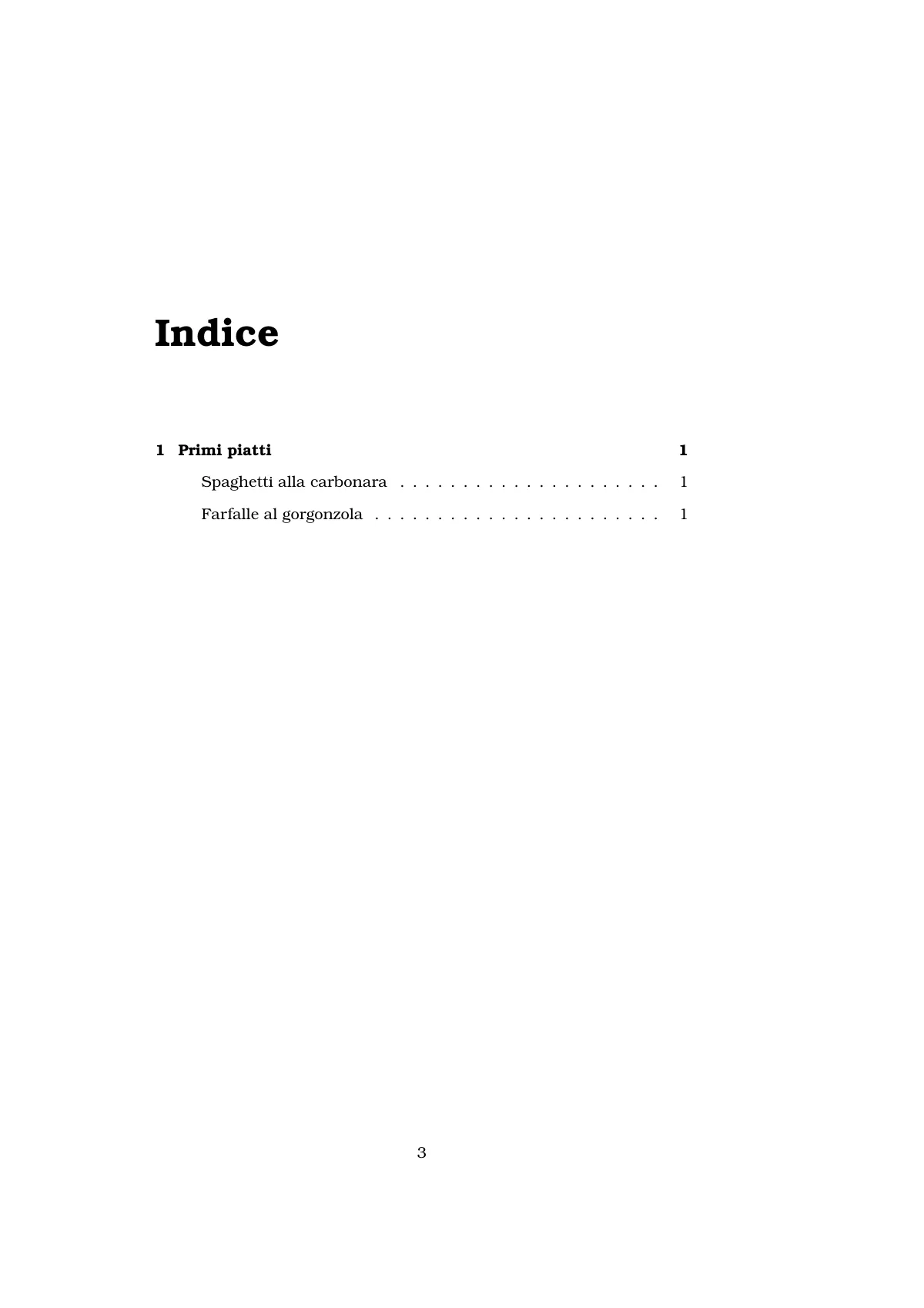 Italian recipe book with Bookman and script headings LaTeX template, page 3 of 3