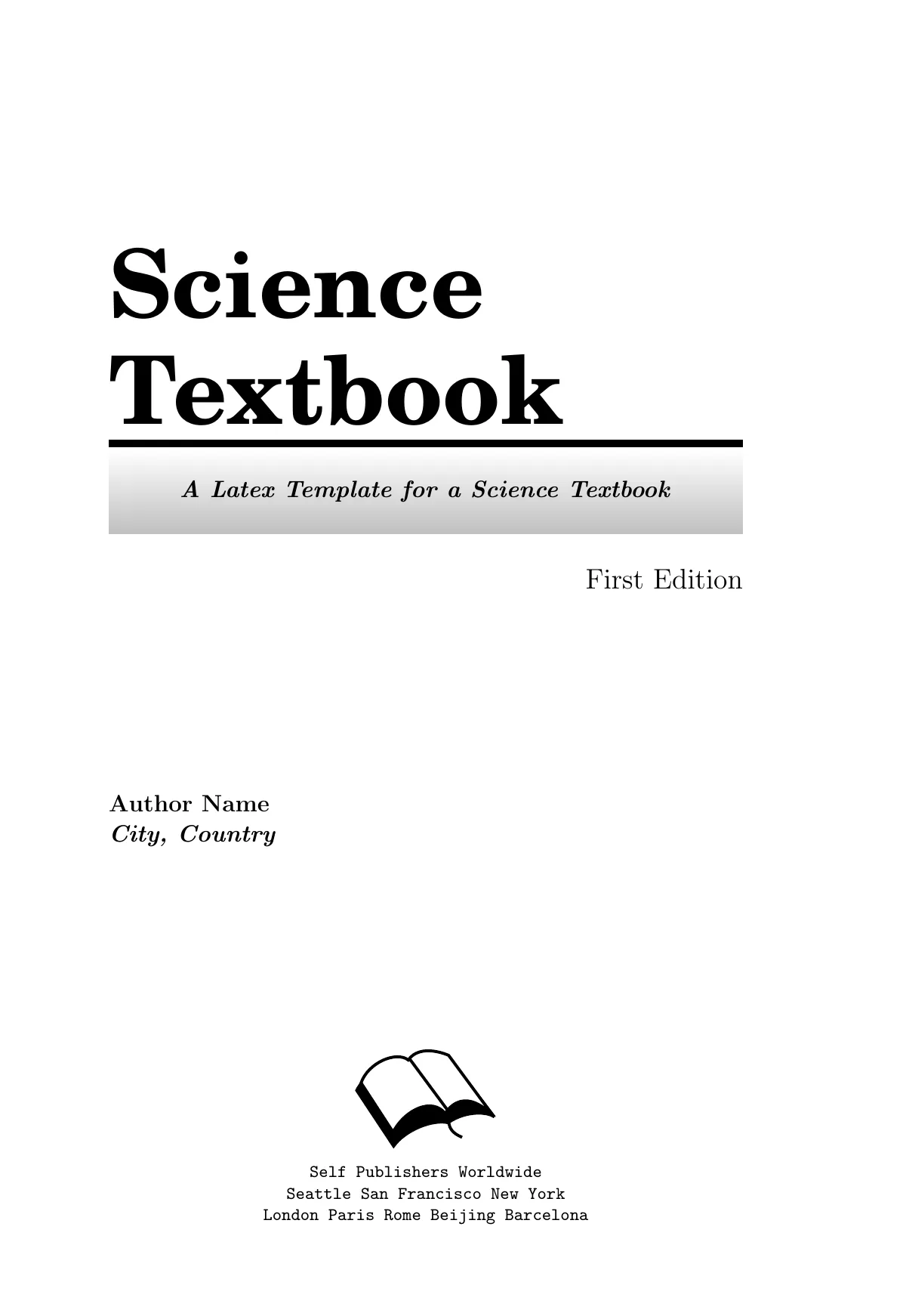 Science textbook, book-style layout with index LaTeX template, page 3 of 135
