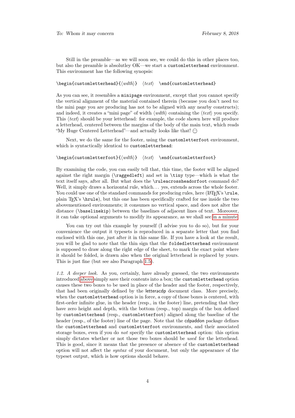 LaTeX-Vorlage Italienischer Geschäftsbrief mit Briefkopf (C.D.P.), Seite 4 von 19