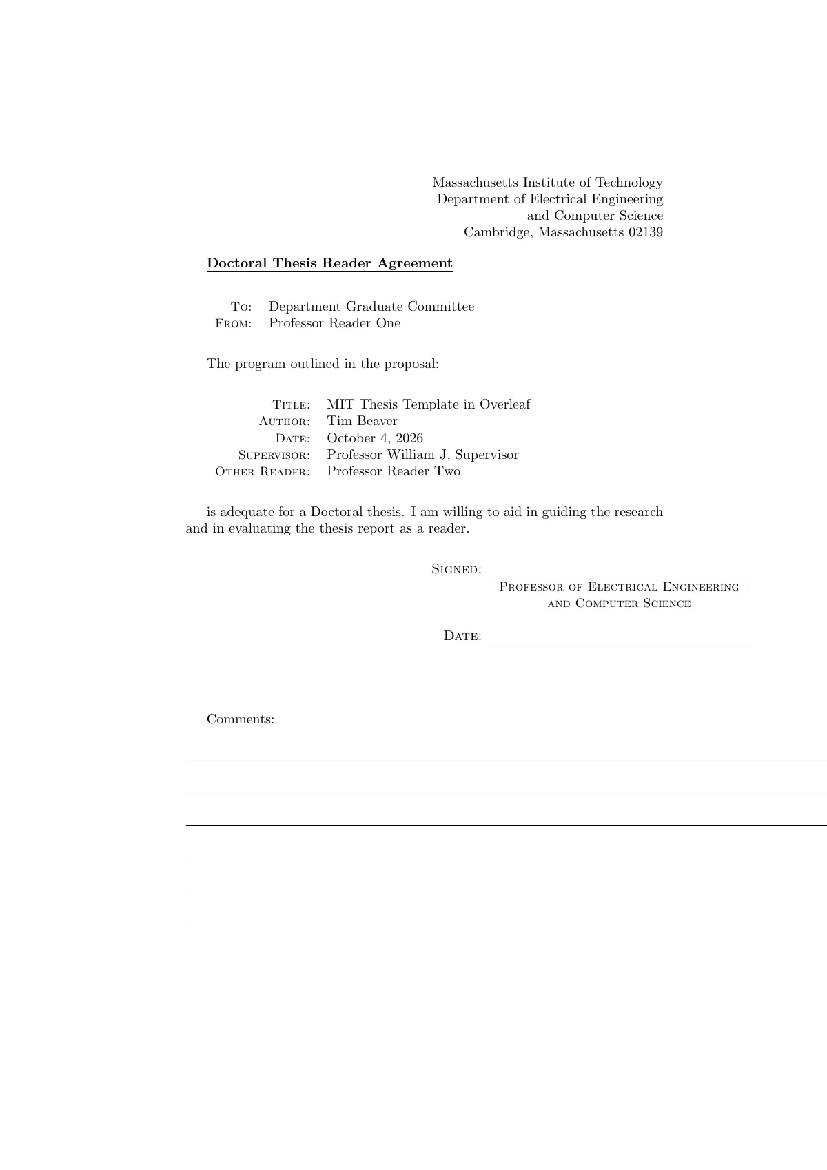MIT PhD thesis proposal cover and chapters LaTeX template, page 3 of 5