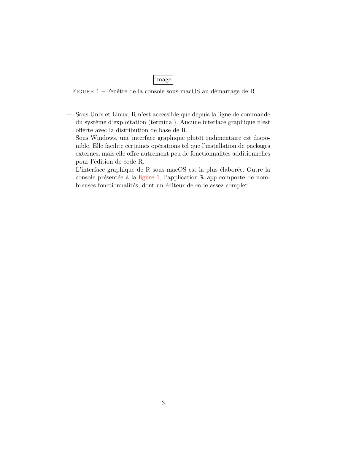Introductory LaTeX exercise: complete document (French) LaTeX template, page 3 of 3