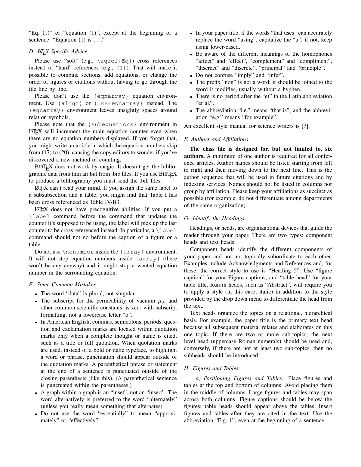 LaTeX-Vorlage IEEE conference paper proceedings, Seite 2 von 4