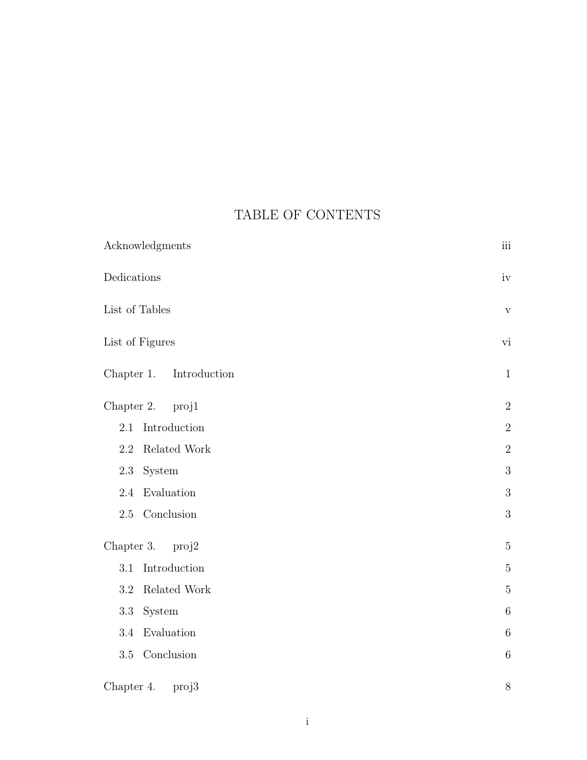 Modèle LaTeX Thèse de doctorat William & Mary Arts & Sciences, page 5 sur 22