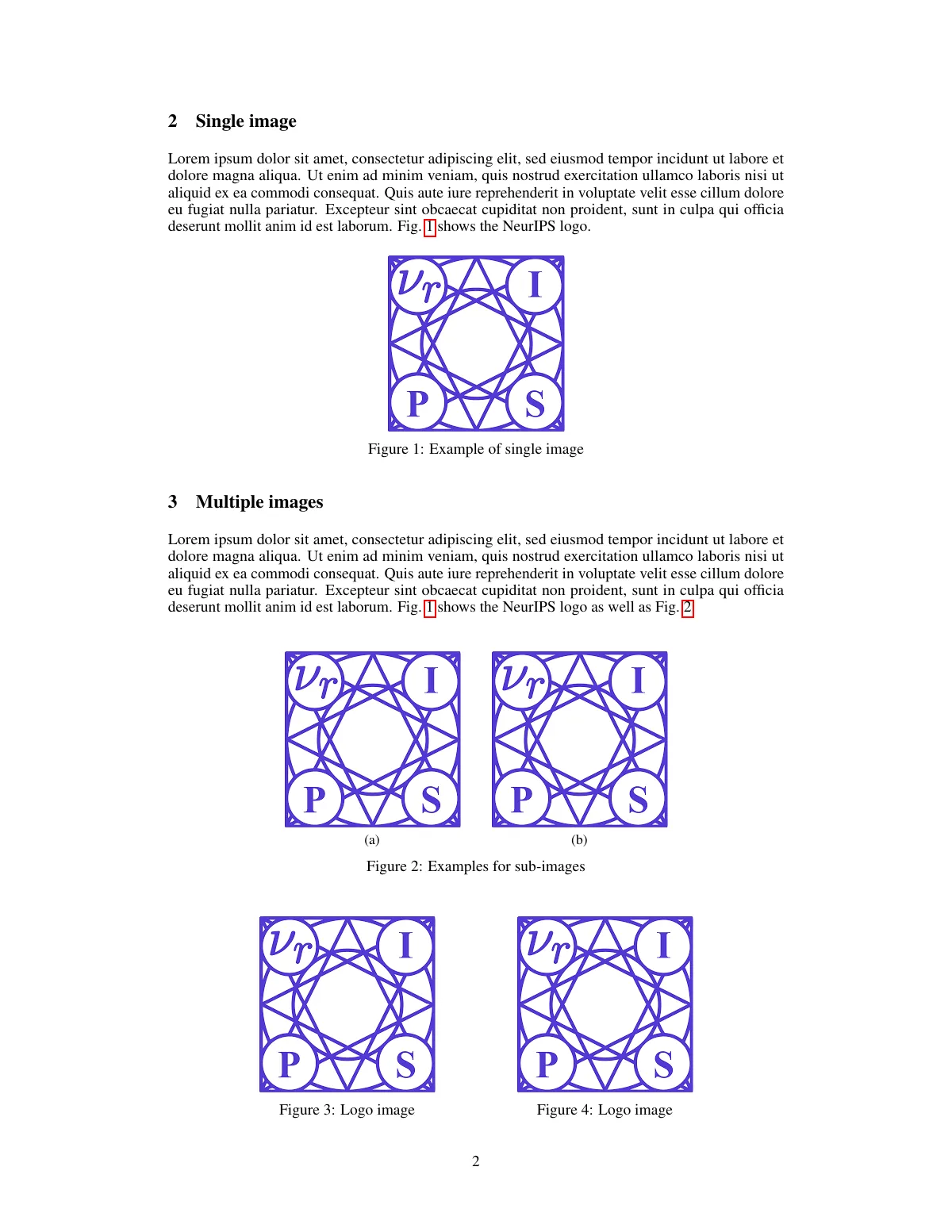 LaTeX-mallen NeurIPS 2019 conference paper, sida 2 av 3