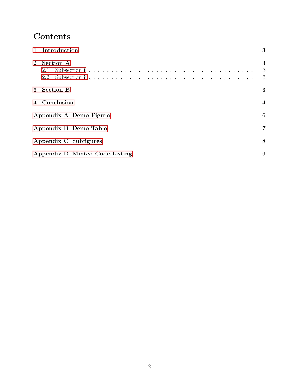 University of St Andrews style report with code listings LaTeX template, page 2 of 9