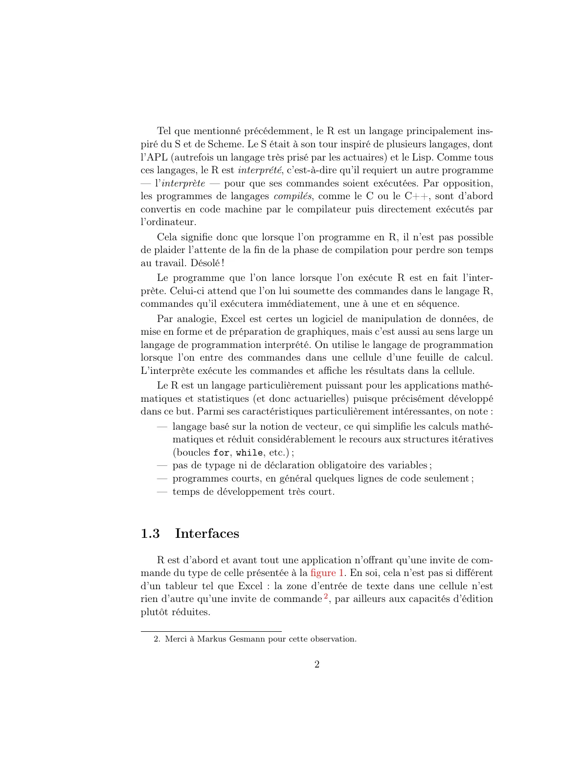 Introductory LaTeX exercise: complete document (French) LaTeX template, page 2 of 3