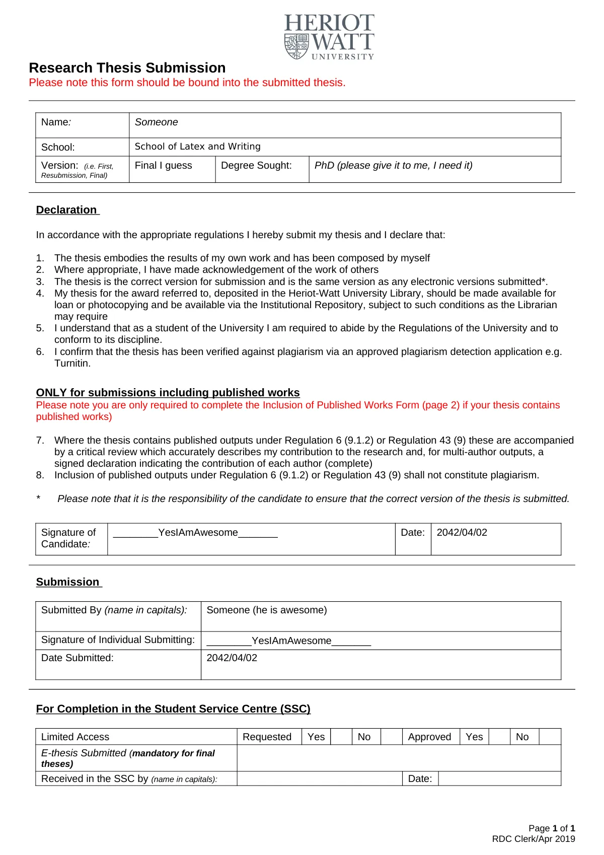 Heriot-Watt University PhD thesis LaTeX template, page 5 of 23