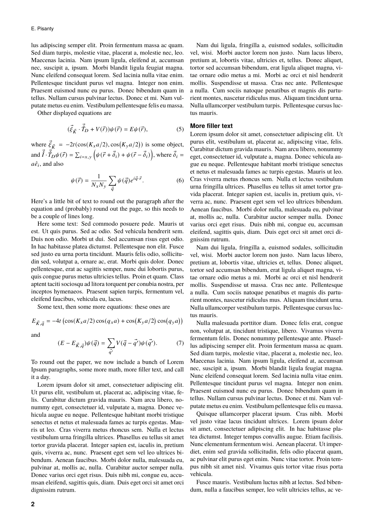 Nature-style journal article, single column LaTeX template, page 2 of 3