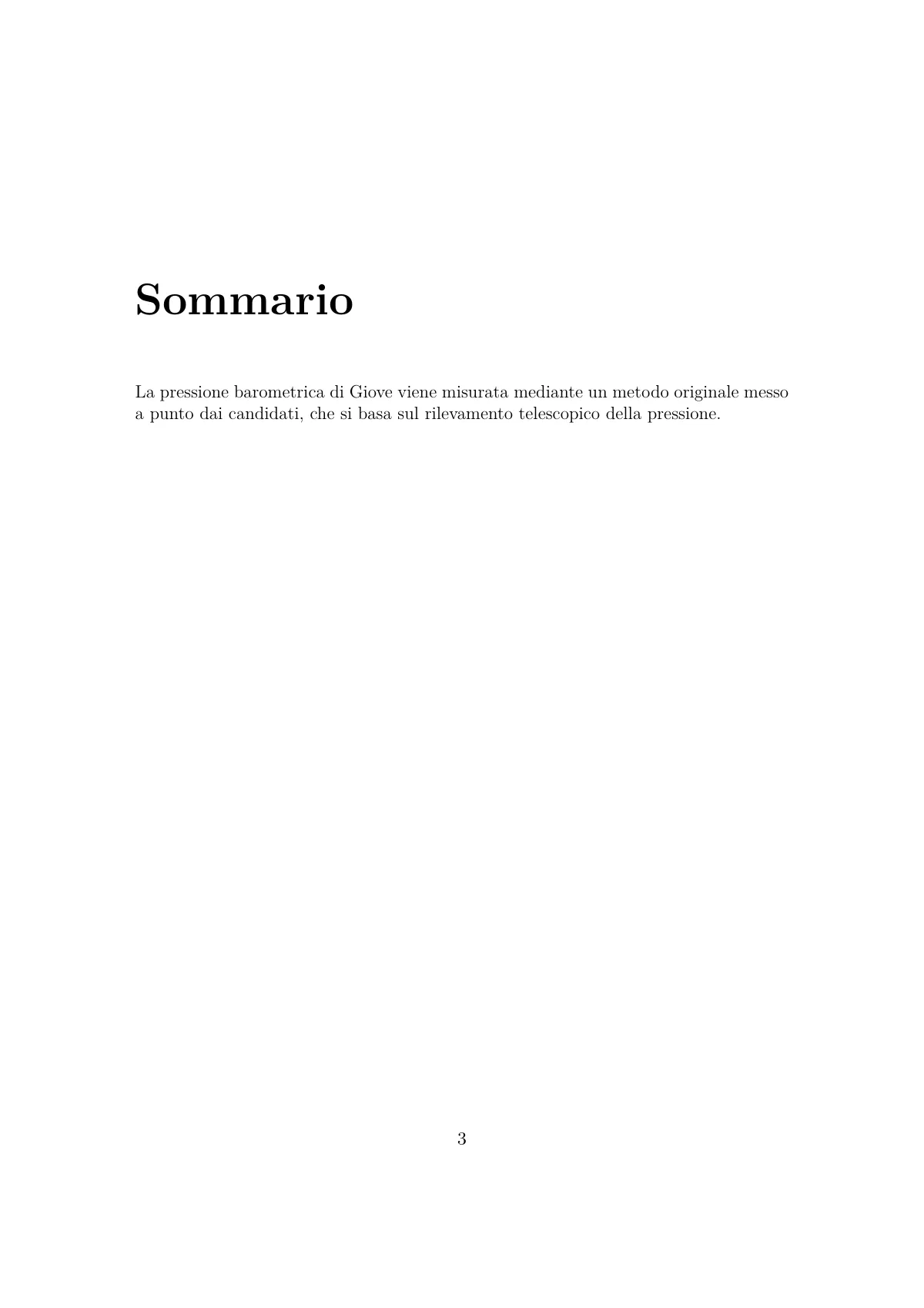 Italian bachelor's thesis (laurea triennale), toptesi LaTeX template, page 3 of 19