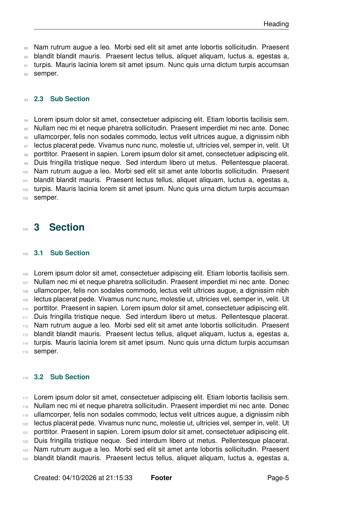 Basic whitepaper with executive summary LaTeX template, page 5 of 6