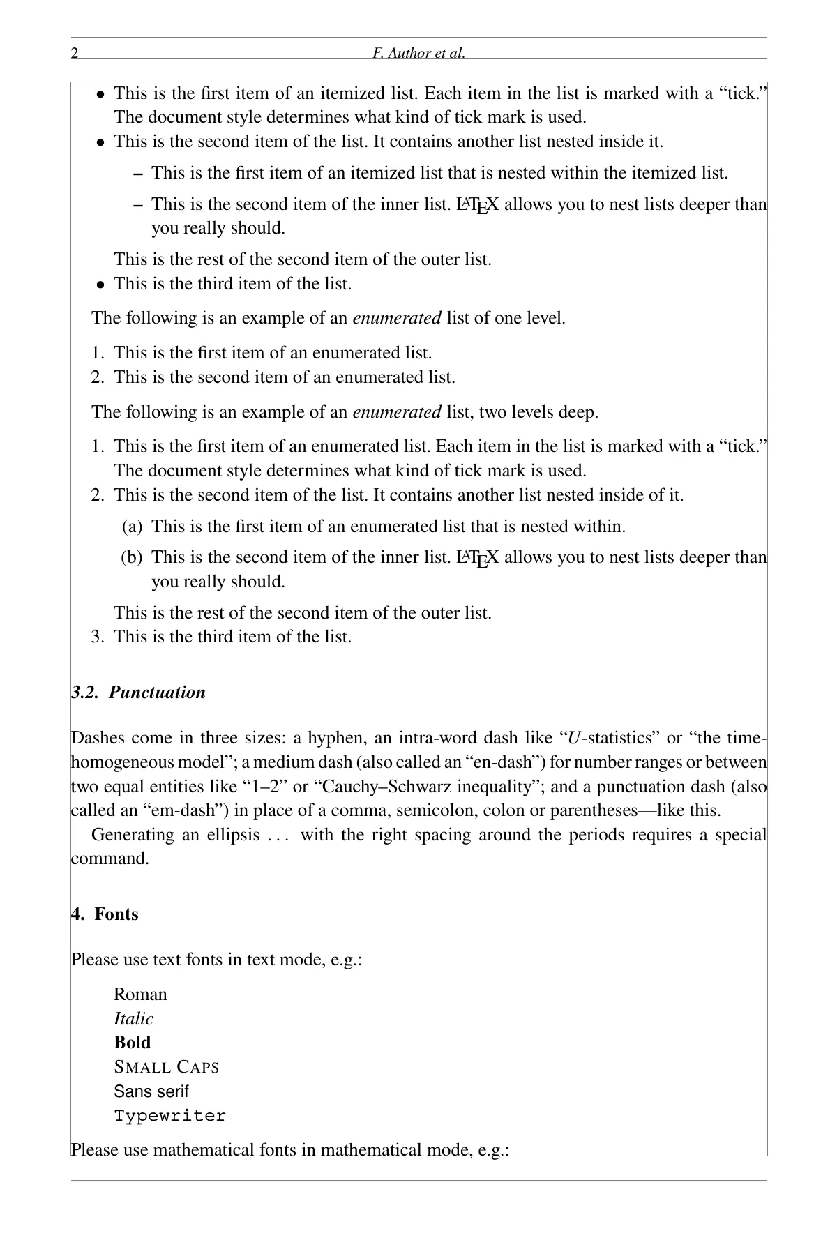 LaTeX-mallen Electronic Journal of Statistics article, IMS, sida 2 av 6